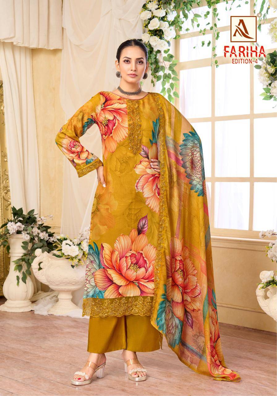 Alok suit fariha-4 Wholesale Dress materials market in mumbai